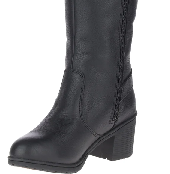 Harley-Davidson Black Knee-High Lace-Up Heeled Boots - Picture 9 of 12